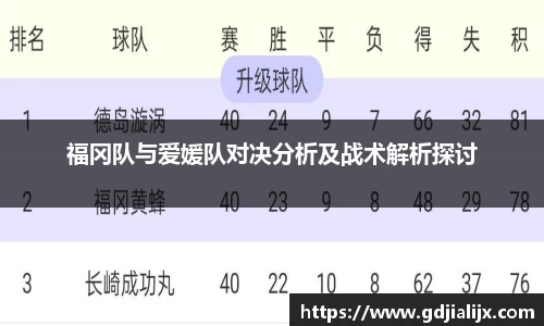 福冈队与爱媛队对决分析及战术解析探讨